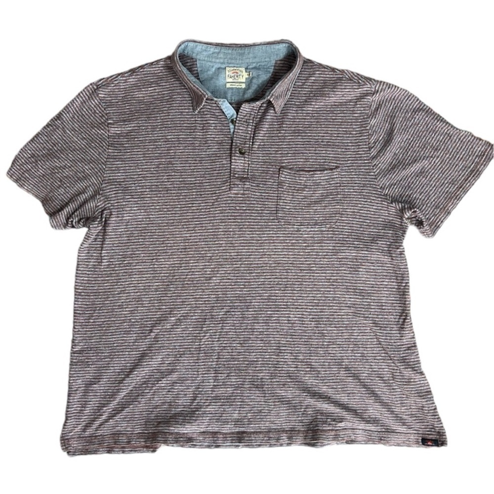 FAHERTY men’s XL‎ striped polo shirt